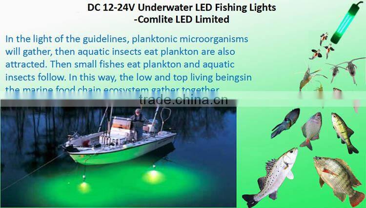 ce rohs 12v led underwater fishing attracting light fishing line winder