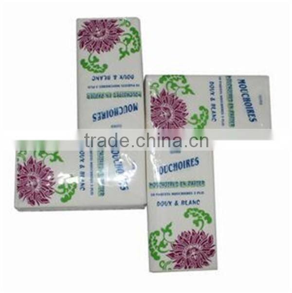 Pocket Facial Tissue Paper with logo printed Hankies Handkerchief
