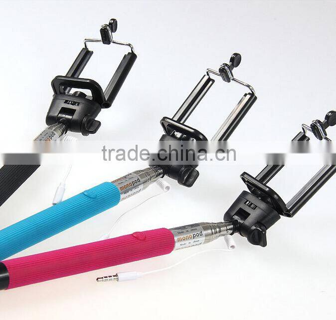 portable travel silicone take pole selfie stick