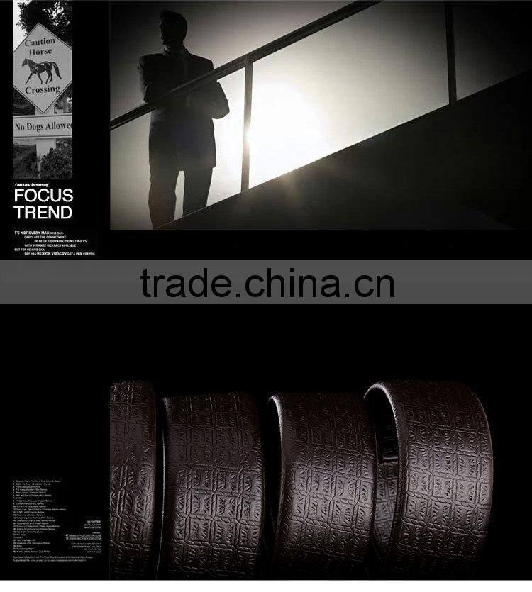 2015 soft brown automatic buckle mens leather belt with cheap price top quality