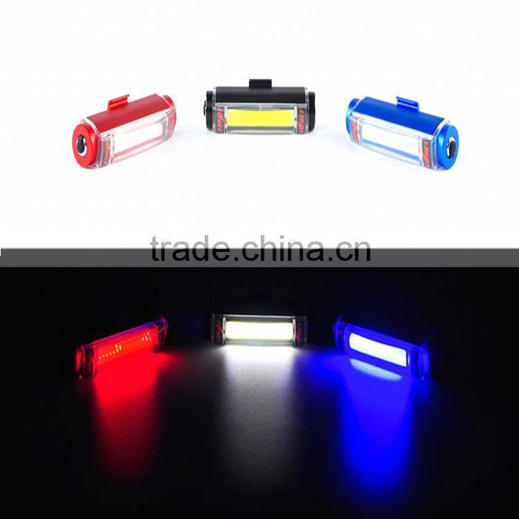 Professional research and development supply alloy COB bike tail light USB charging warning tail light