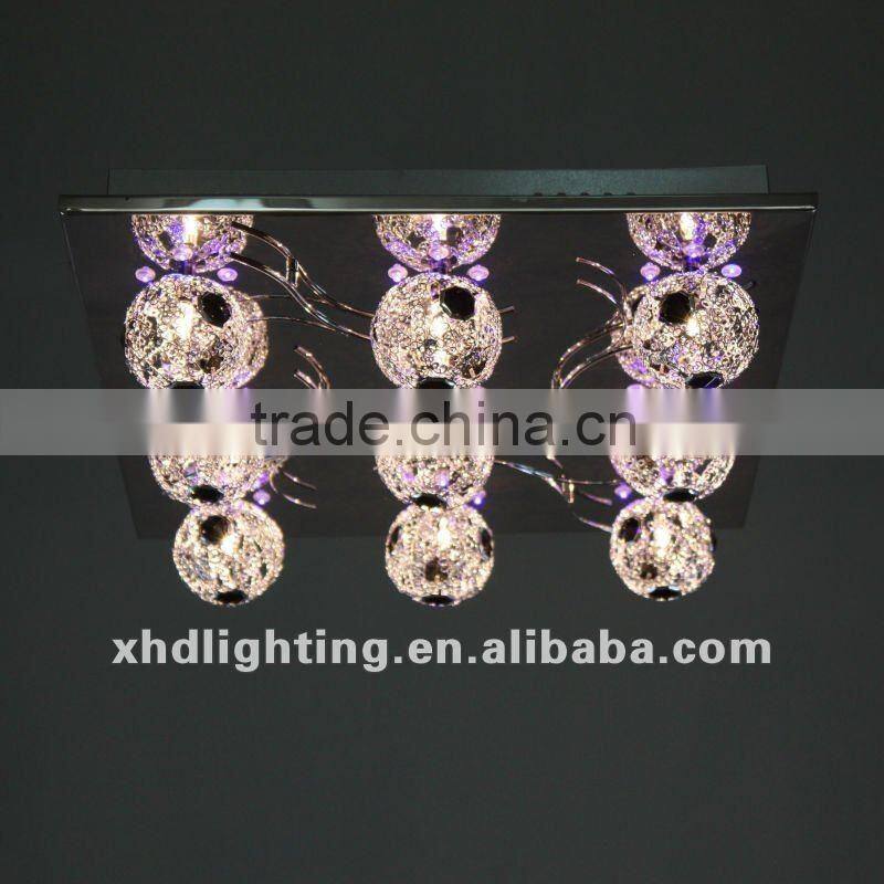 New Retro rustic smd led with halogen lamp iron and aluminum wire ball ceiling lighting fixture