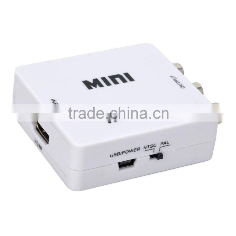 Mini 720p 1080p HD HDMI to RCA Composite Audio AV CVBS Adapter NTSC Video Converter