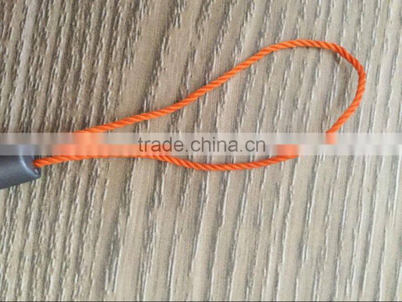 Custom elastic string tags,yellow common clothing plastic string