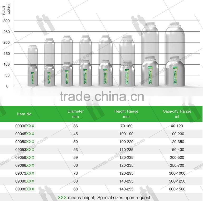 250 500 750 1000ml Aluminum Bottle Olive Oil Bottle Aluminum Essential Oil Bottle