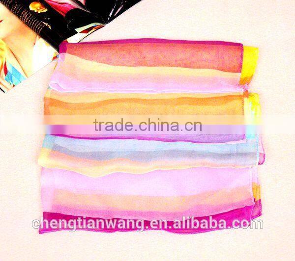 2015 new product latest design good quality beautiful raw silk scarf