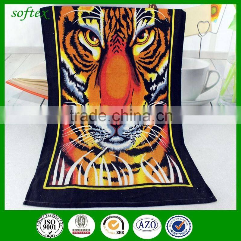 china factory 100% cotton promotional custom print bargain beach towels