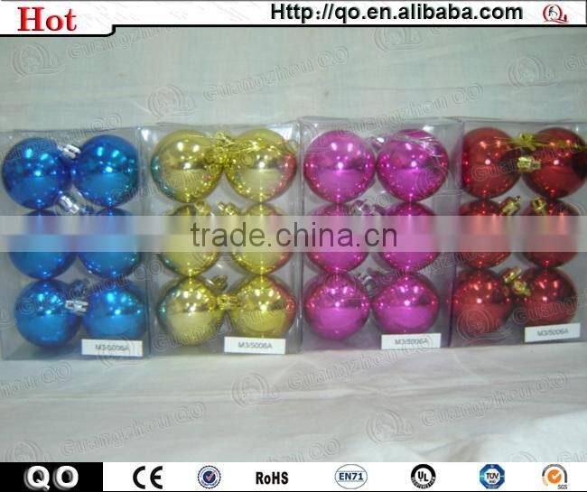 Top quality design mini colorfull shatterproof christmas ball for decoration