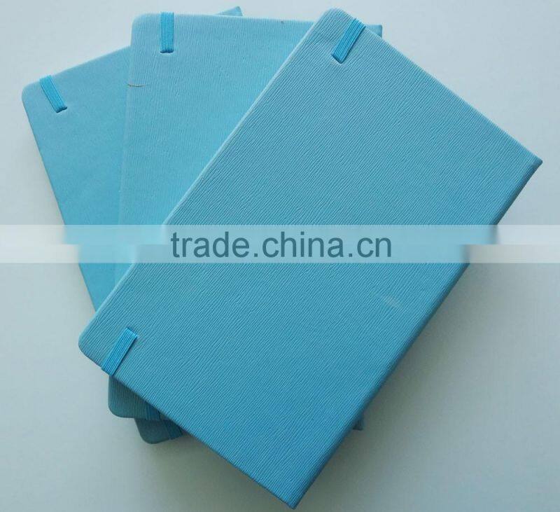 blue thermo pu leather debossed logo custom hardcover journal export to turkey