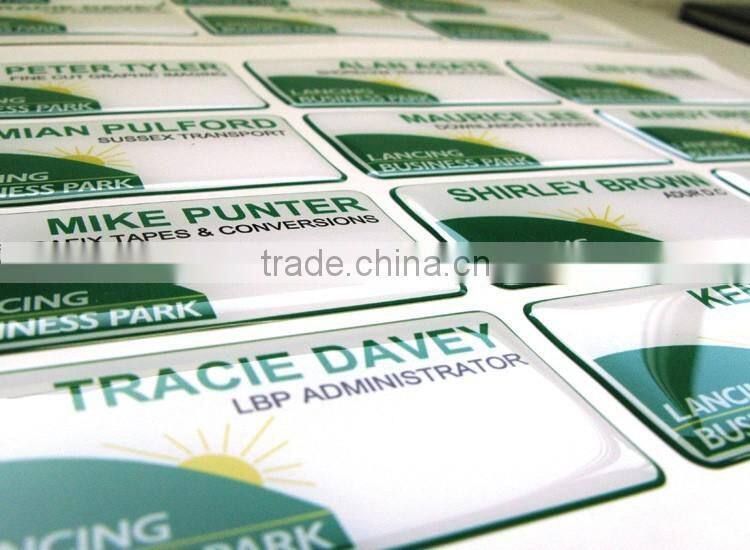 vinyl business Printed and resin domed name badges (M-EP313)