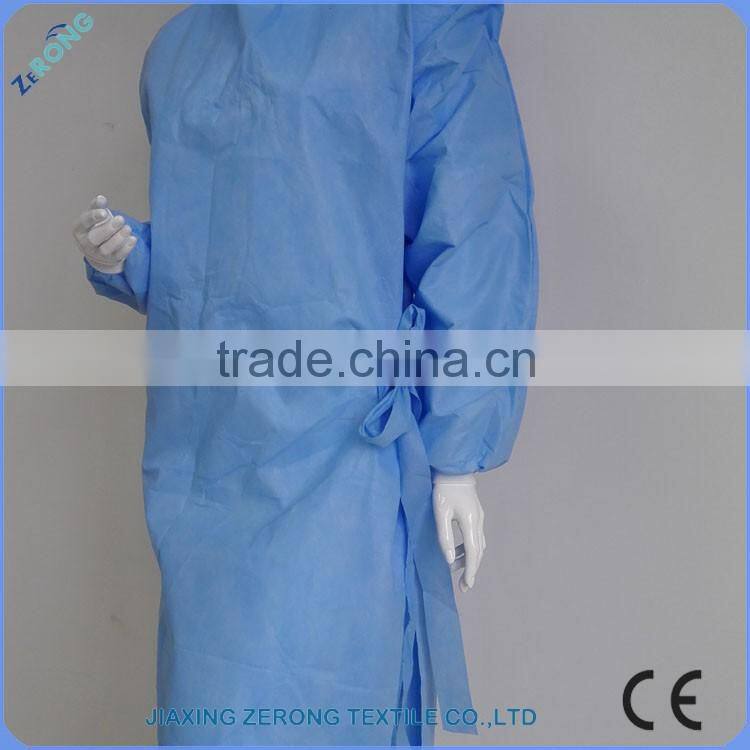 Alibaba hot sale high reinforced ETO sterilization surgical gown in SMMS nonwoven fabric