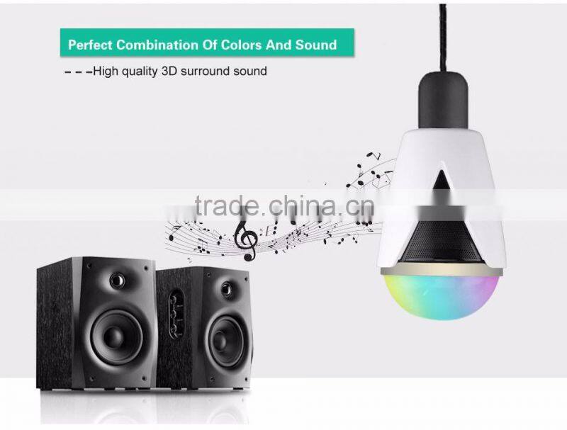 20m wireless range bluetooth led music light bulb