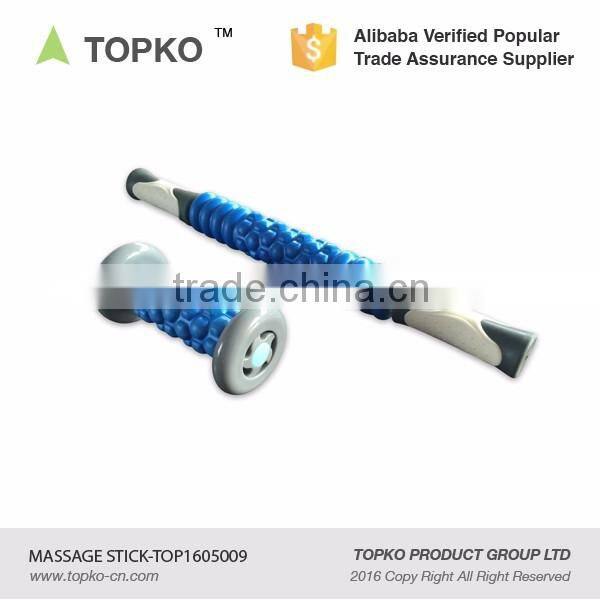 TOPKO Muscle Therapy Fitness Premium Quality Massage stick Reinforced Steel Core Grid foam roller Massage Muscle Roller Stick