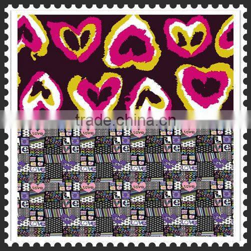 100% polyester special love design taffeta fabric