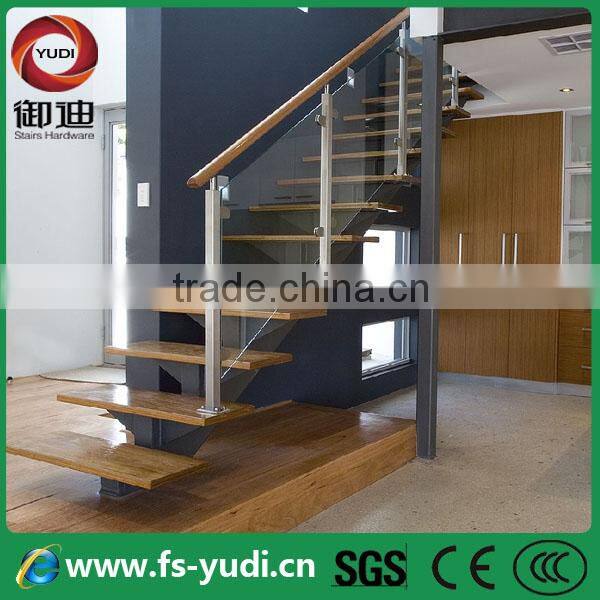 modern loft indoor staircase glass handrails design