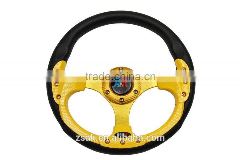 Hot sale 13 inch plastic driving car steering wheel flat