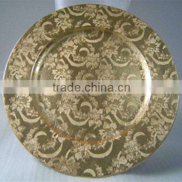 Beautiful gold wedding plate charger