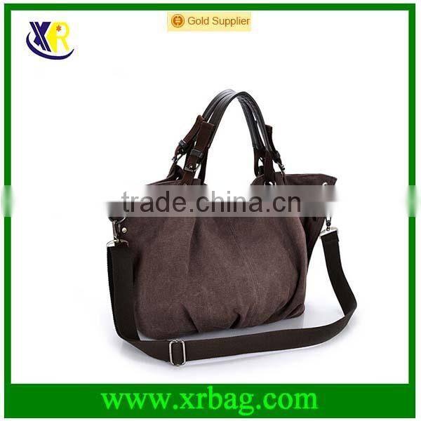 fashion washed canvas tote bag for women