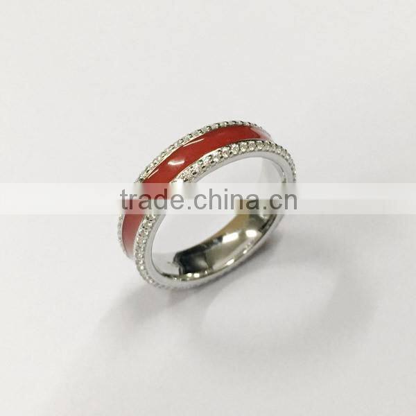 925 Sterling Silver Can be Colorful Enamel Ring