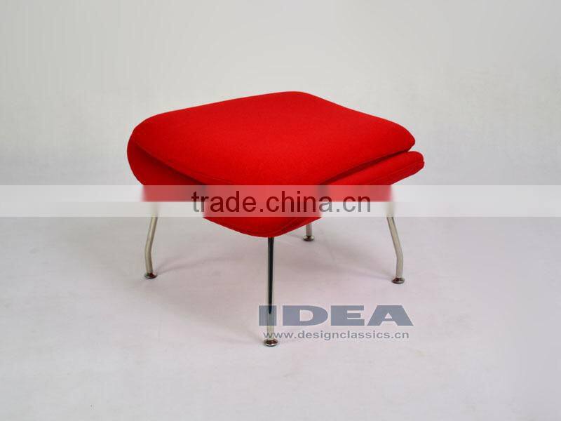 Replica Womb Chair Foot Stool - Red Wool Fabric