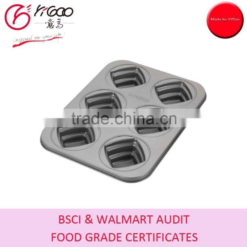 heart shaped cheesecake pan,12cup, gray,non stick, color box packaging