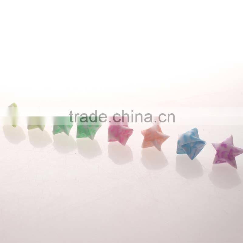 Luminous Lucky Star Paper Heart Paper Origami Museum Wishing Star Paper Birthday Gift Stripes White Five-pointed Star