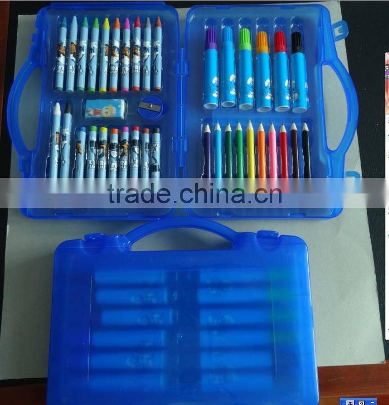 plastci case children crayons drawing set drawing case PP material