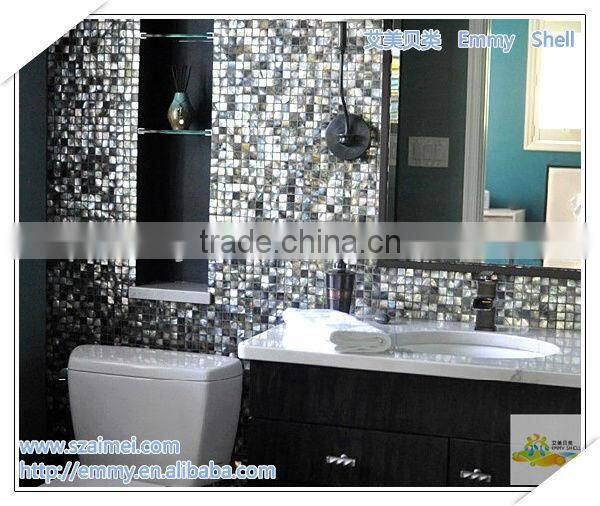 Brick shell mosaic tile gray mother of pearl mosaic wall tile