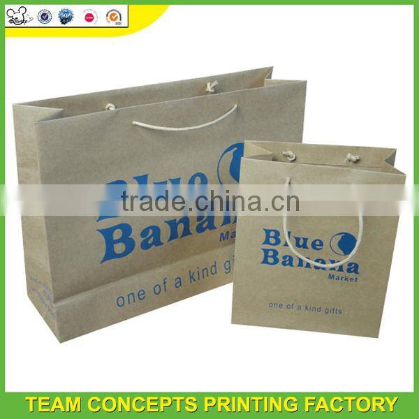 Custom printed kraft food grade brown paper bag