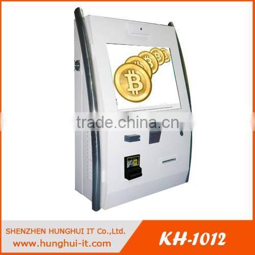 Wall mounting bank ATM machine with cash acceptor and receipt printer
