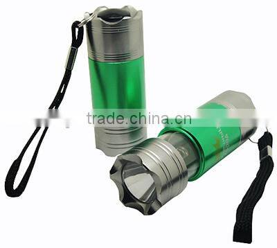 TE030 2015 Promotion Aluminum zoom in and out 1 watt Flashlight With Lanyard