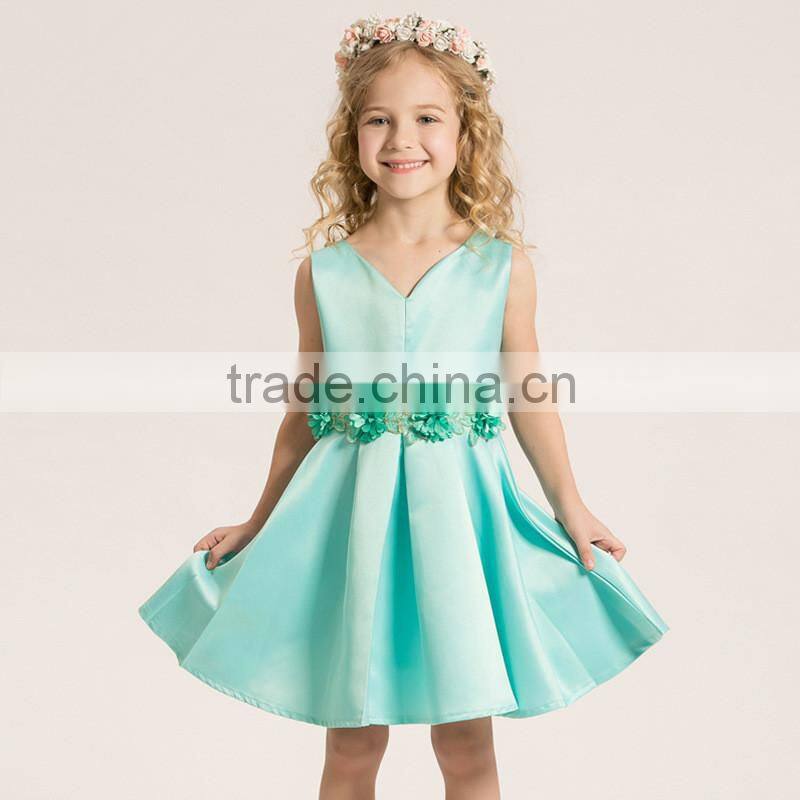 latest Anti-Wrinkle baby girl wedding dress school party
