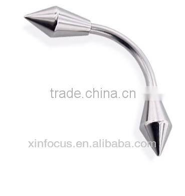 Lozenge curved barbell, 14 ga body jewelry Eyebrown Piercing Ring Jewelry