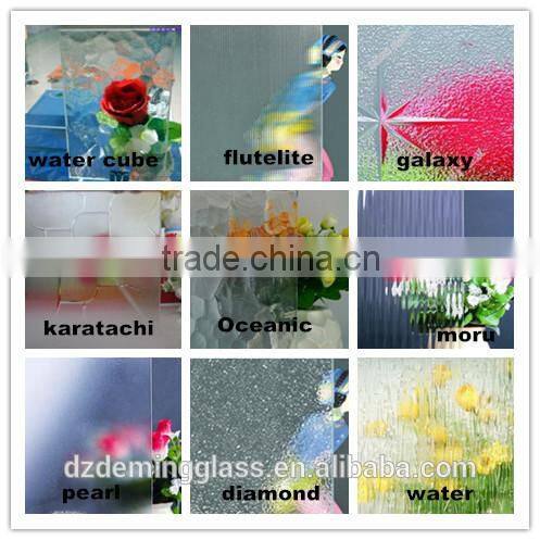 high quality 3-19mm aqualite patterned glass with CE,CCC,ISO certification