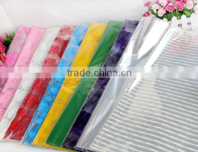 Printed bopp film/packing material waterproof wrapping paper for flower