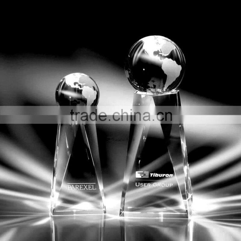 Amazing Optical Crystal Golf Trophy Award