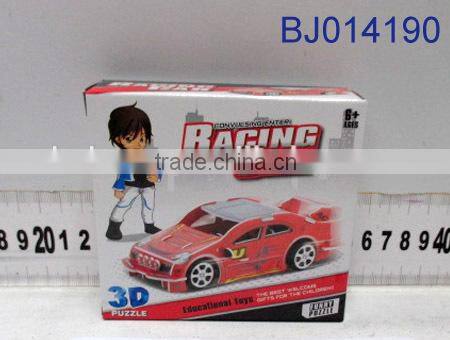Hot sell plastic assembled toy car 3D puzzle DIY racing car toy