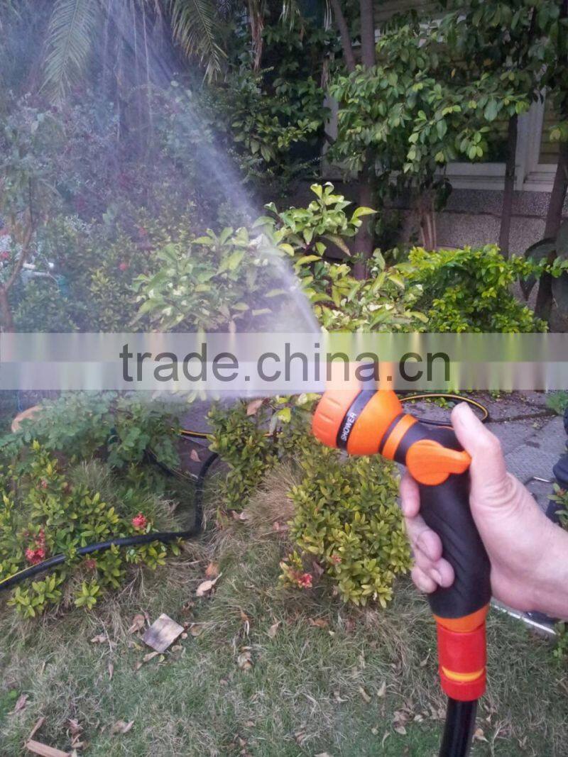6 Patterns Thumb Control Plastic Garden Hose Spary Nozzle Water Spray Gun