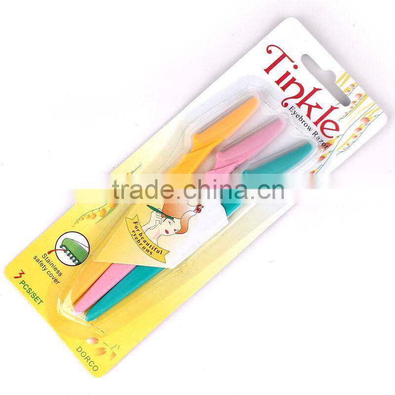 Wholesale 3pc/set plastic eyebrow trimmer