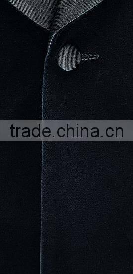 Custom Made Wedding dress Navy Wool Tuxedo with Single-Button