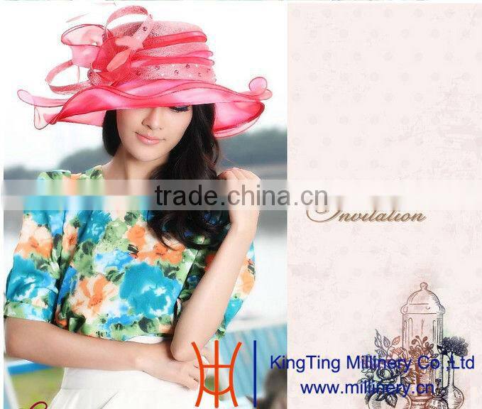 Wholesales Fashion Trendy Millinery Organza Hats