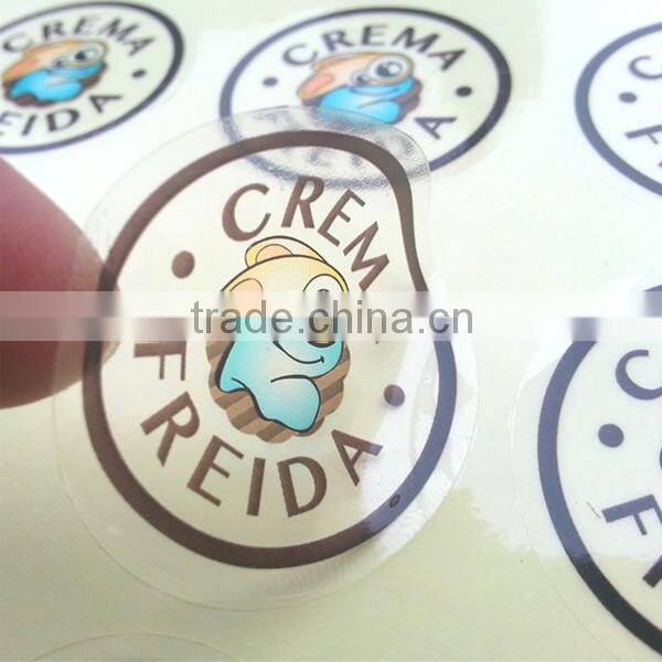 High quality and cheap price self-adhesive clear pvc label sticker customized