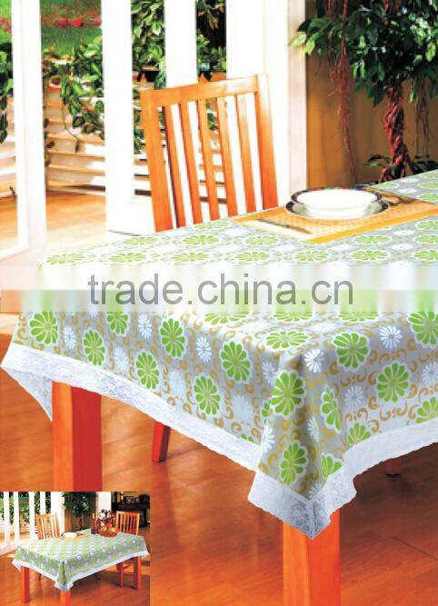 anti-slip table cloth, material EVA, 137*183cm flower printed table cover