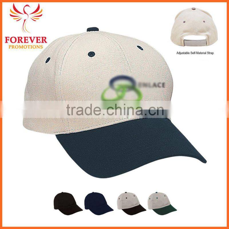 Hot Selling Baseball Cap Embroidery Logo 6 Panel Pre-carved Forest Green With White Cotton Visor Baseball Cap