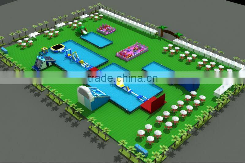 Cheap inflatable china theme park for big fun