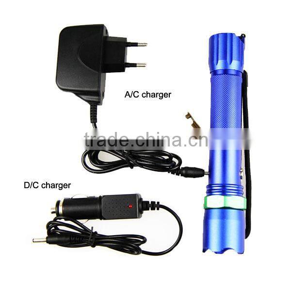 POPPAS 809B 3W Brightest XPE R2 Zoomable USB Power Bank Torch Light Police Flashlight