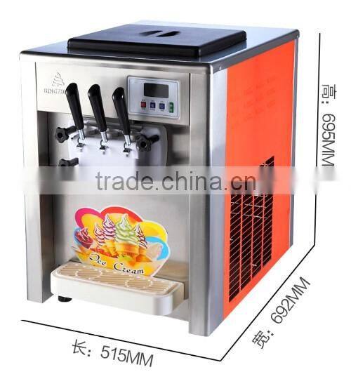 3 flavours commercial soft serve ice cream machine