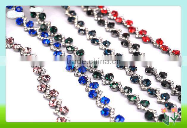 Cheerfeel Wholesale and custom colored cup chain with rhinestone