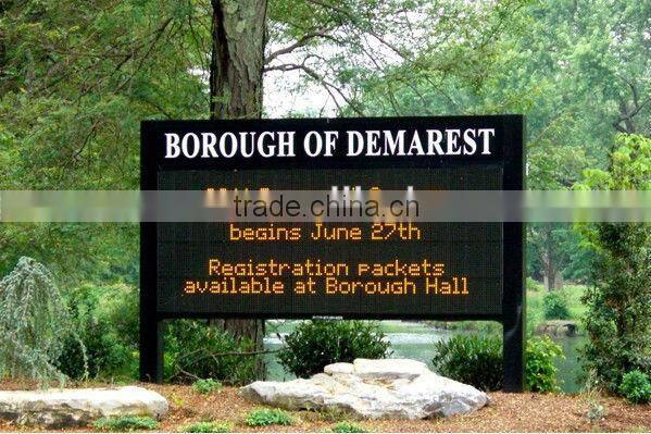 waterproof Semi-outdoor tri-color high brightness Led moving message display sign