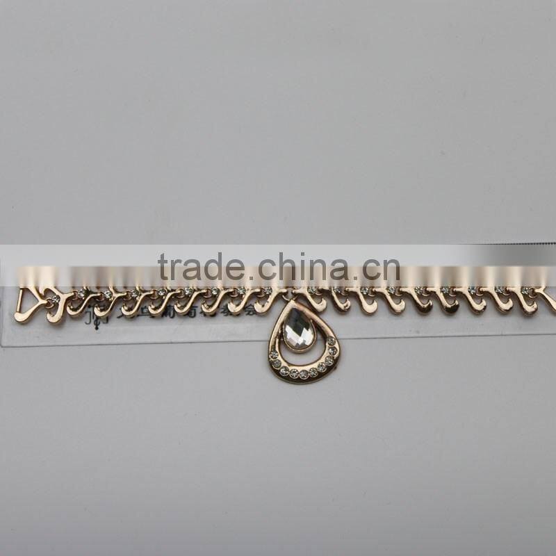 movable gold metal jewelry trim Neckline decorate for colthing